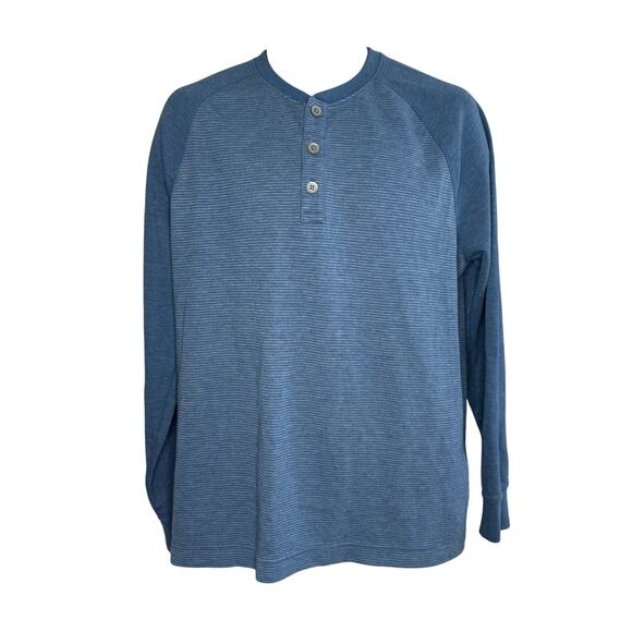 Banana Republic Quarter Button Striped Longsleeve Size L - Picture 1 of 4